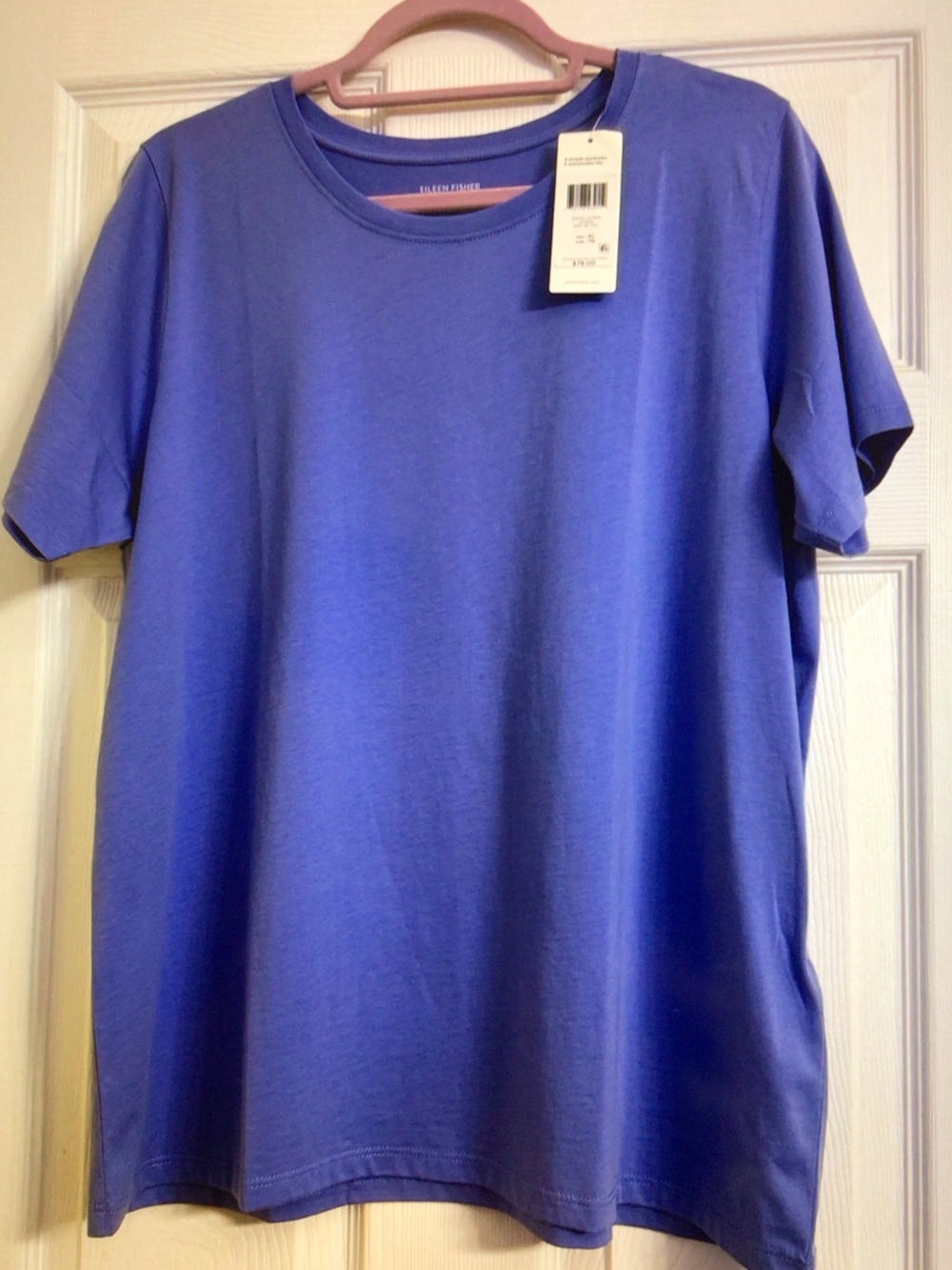 Eileen Fisher Short Sleeve Crew Neck Tee - Periwinkle Blue